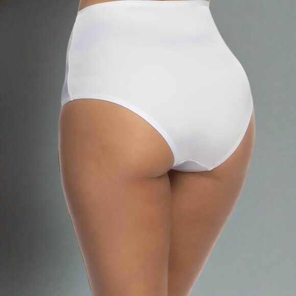 NWT Sexy Women's White Lycra High Waisted Panty Shorts - Picture 2 of 2
